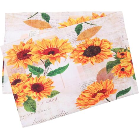 Court 137X45 CM Motif Tournesol en Polyester Rsistant la
