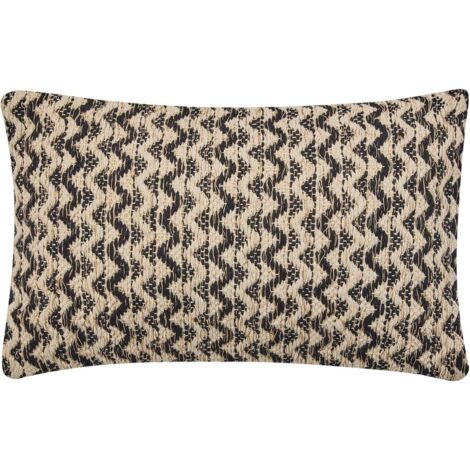 Coussin 30x50cm "Louméo" noir - 30x50cm - Noir