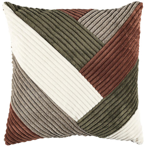 Paire De Coussins En Cuir Patchwork Vintage Années 60 – Grand Format Déco Moderne