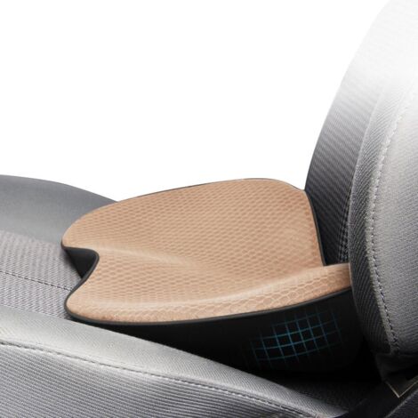 Coussin, 440  240  95mm Coussin de Siège de Voiture en Mousse à Mémoire de Forme pour le Conducteur Coussin de Siège de Voiture épais pour Rehausser le Bas du Dos Coussin de (Beige).