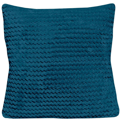 Coussin 45x45 cm COCOONING bleu canard, par Soleil d'Ocre