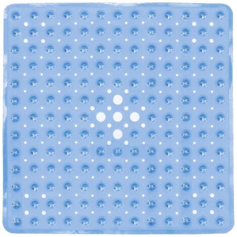 Coussin à bulles antidérapant avec trou d'évacuation d'eau et ventouses pour salle de douche - 53 x 53 cm, vert