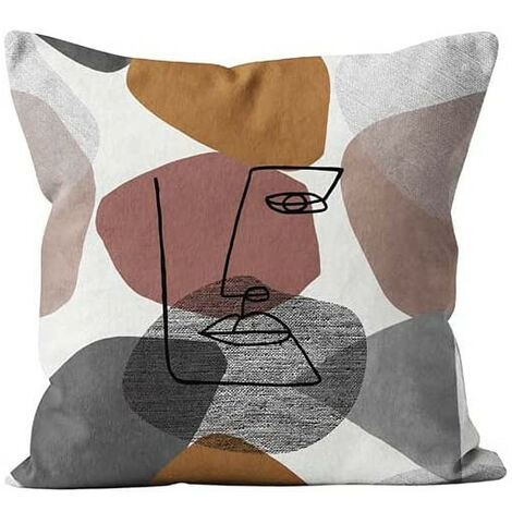 Coussin à motif abstrait - 40 x 40 cm - Polyester - Collection Modern - Livraison gratuite