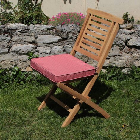 Coussin à motifs gris/blanc pour chaises et fauteuils pliants - Motifs Vert De Gris