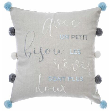 Coussin pompons fille Home Deco Kids