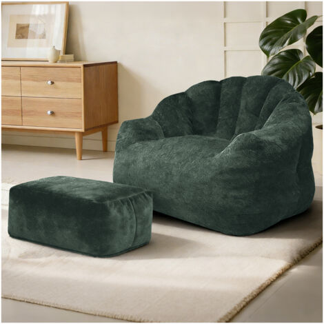 Coussin à une place Bear Paw avec pouf