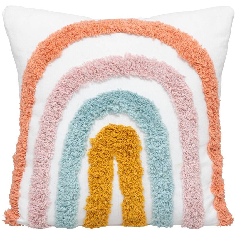 Atmosphera - Coussin enfant Arc-en-ciel coton 40x40cm créateur d'intérieur