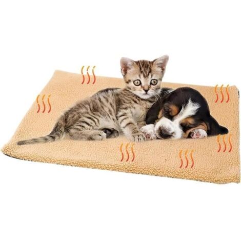Coussin Auto-Chauffant - Non spécifié - 60×45 cm - Sans Electricité - Couverture Amovible - Pour Chien et Chat