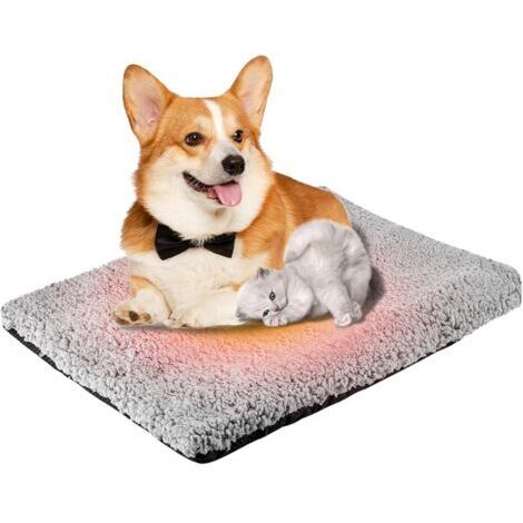 Coussin Auto-Chauffant pour Chat & Chien, Tapis Couverture Thermique Confortable et écologique Lavable Anti-dérapant Etanche