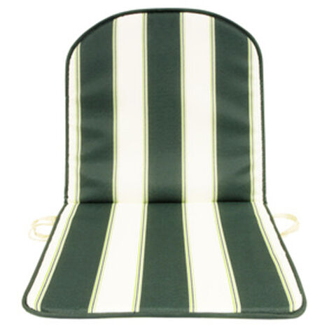 Coussin avec dossier pour chaise / fauteuil vert rayé 8pcs - Gdr