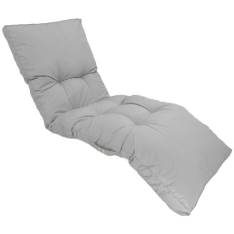 Coussin bain de soleil 185 x 55 cm – Polyester Oxford déperlant – 5 attaches pour fixation – Confort optimal pour transats