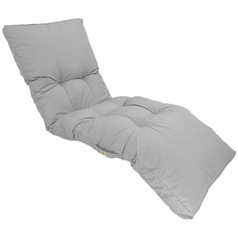 Deco Arts - Coussin bain de soleil 185 x55cm Gris galet