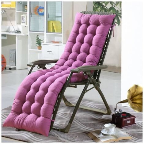 Coussin Bain de Soleil - 48x120cm - Violet - Confortable et Epais