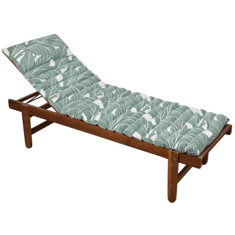 Lovely Casa - Coussin bain de soleil 60 x 180 cm Feuillage d'akita