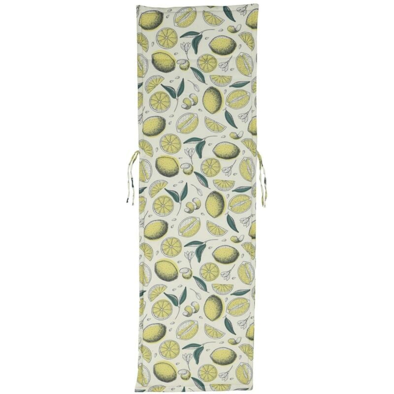 Coussin bain de soleil imprimé citrons