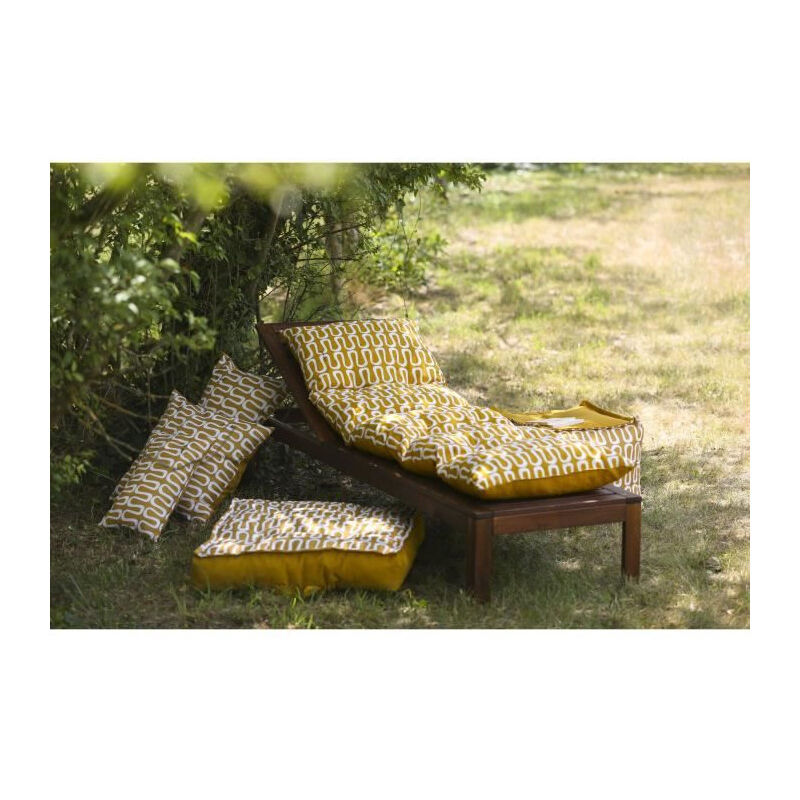 Jardin Prive - Coussin bain de soleil flocons electro - Cumin