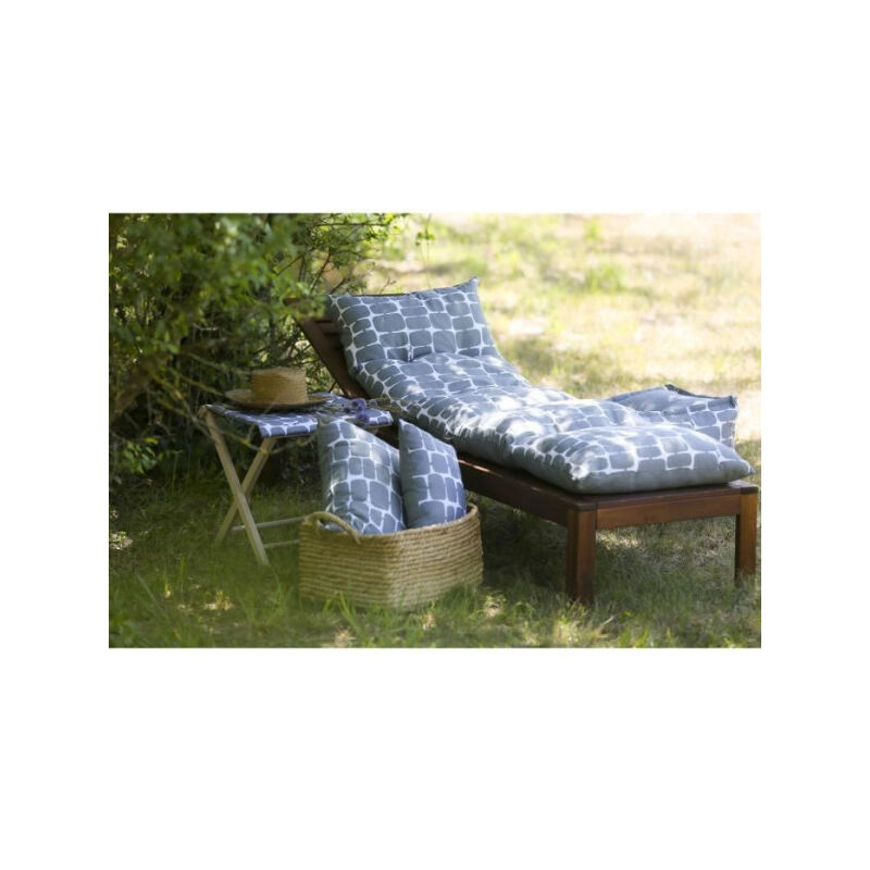 Jardin Prive - Coussin bain de soleil flocons futuriste - Mastic