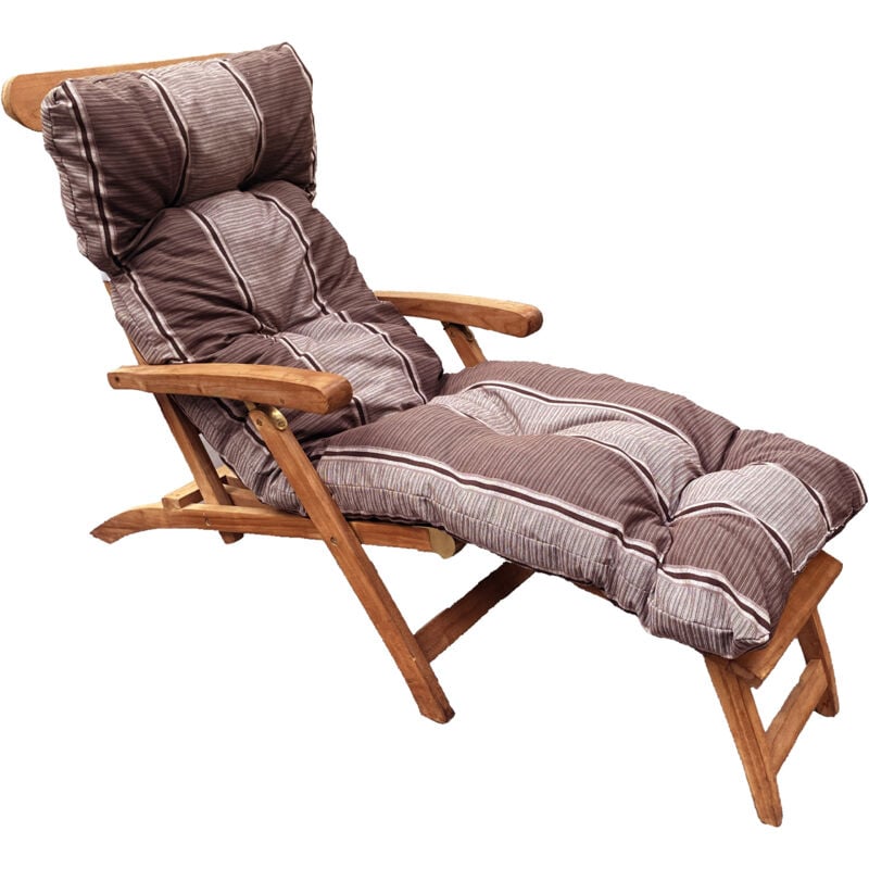 Calinuit - Coussin bain de soleil lignes marron