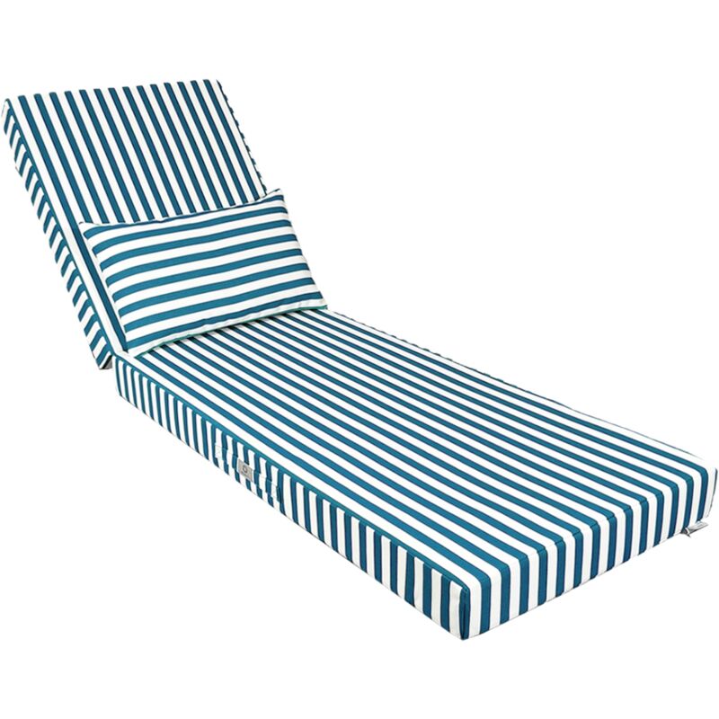 Deco Arts - Coussin bain de soleil premium avec coussin - Rayures Vertes