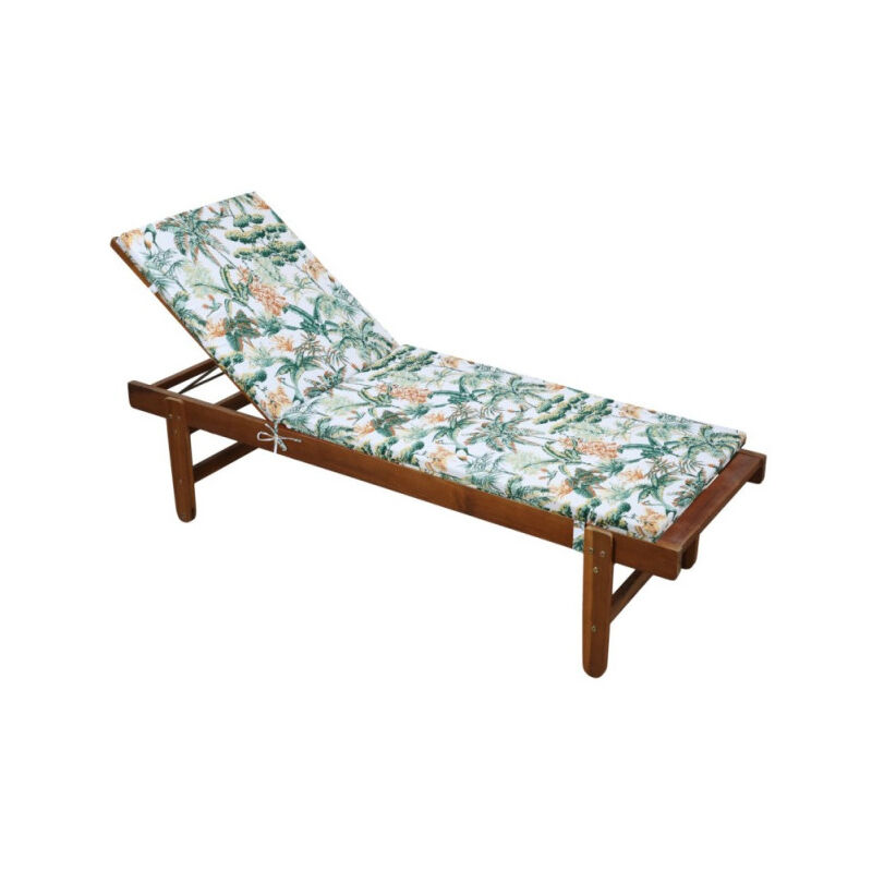 Lovely Casa - Matelas Bain de soleil haloma multicolore – 60 x 190 x 4 cm - 60x190cm - Vert