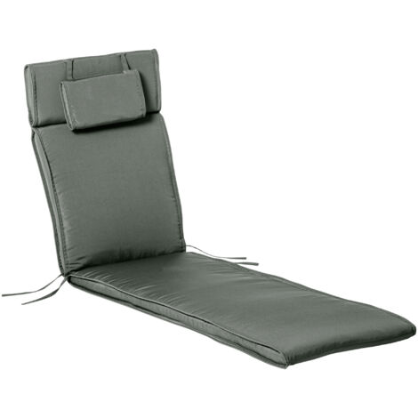 Coussin bain de soleil Outsunny Polyester 53x198x5cm Gris