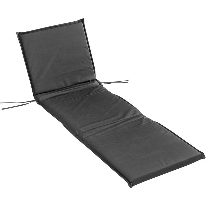 Douceur D'intérieur - Coussin Bain de soleil waterproof 64 x 190 cm sieste anthracite