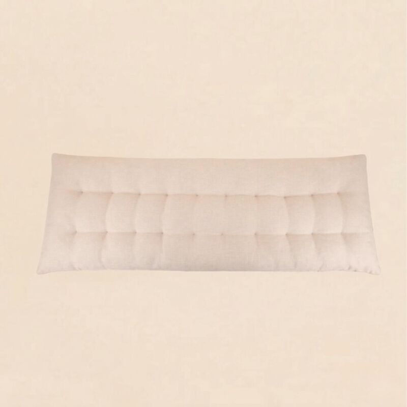 Coussin banc effet lin déperlant & anti-uv gris beige 120x40cm