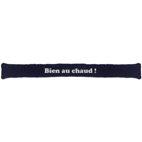 Coussin bas de porte moutonneux brodé