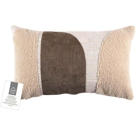 Coussin Beige Taupe Brun 30x50cm
