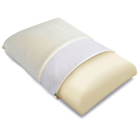Coussin BIOTEX Tradivisco mémoire de forme 60 x 40 cm rectangulaire housse viscose amovible lavable 30°C fabriqué en France