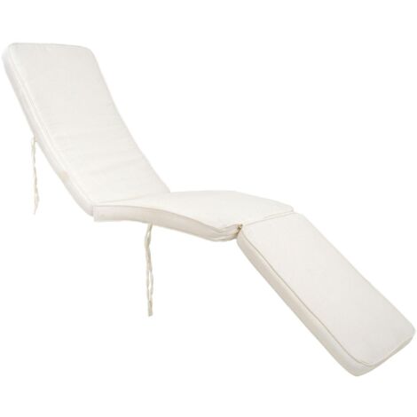 Coussin blanc en coton pour bain de soleil MENDOZA