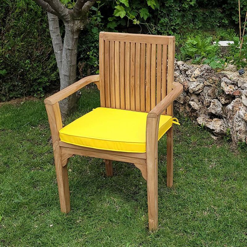 Teck'attitude - Coussin moutarde pour fauteuils fixes - Jaune