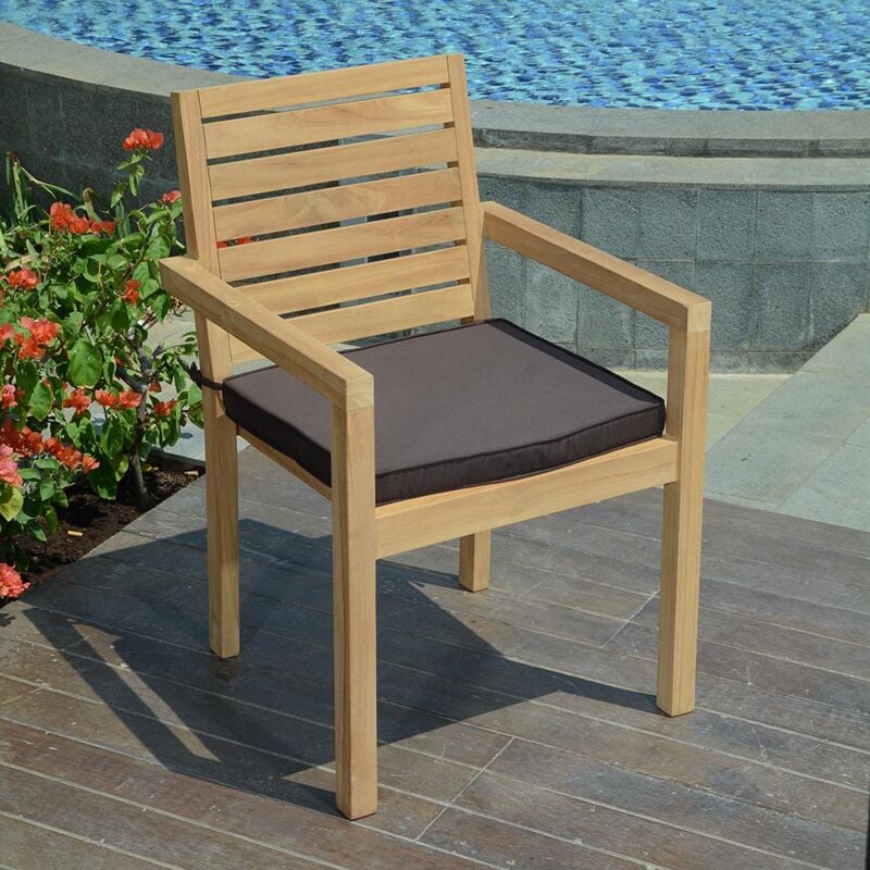 Teck'attitude - Coussin Chocolat pour fauteuils fixes