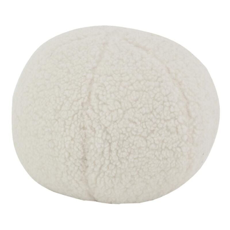 Coussin en bouclette blanc Boule