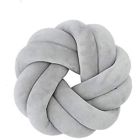 Coussin boule noué fait main, oreiller de sieste en peluche, coussin décoratif pour chambre, canapé, voiture, bureau, voyage