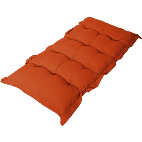 Coussin capitonné Confort Intérieur Extérieur 120x60cm - Orange