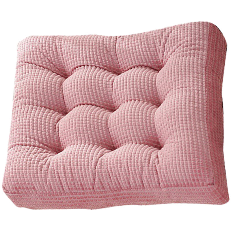 Coussin capitonné épais, coussin carré solide en velours côtelé, coussin de chaise, oreiller d'assise moelleux