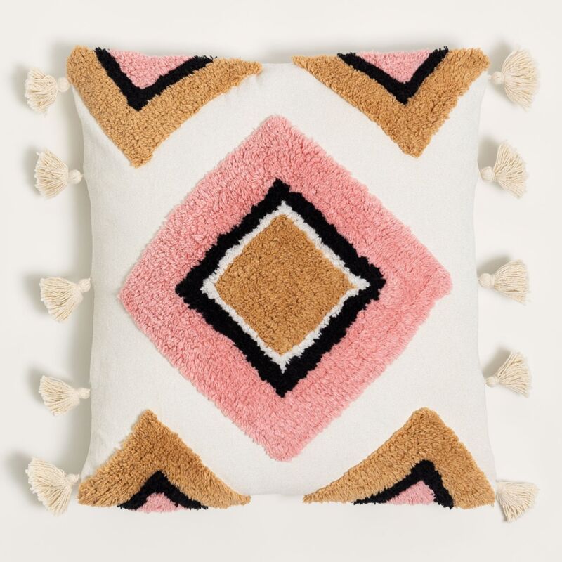 Sklum - Coussin Carré en Coton (45x45 cm) Nikos Multicouleur