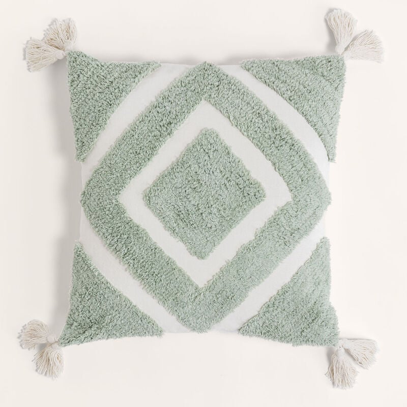 Coussin Carré en Coton (45x45 cm) Sowyer SKLUM Mousse de céladon