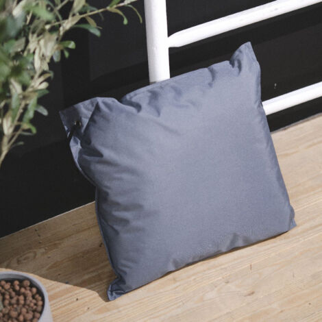 Coussin carré d'extérieur déhoussable "Spirit Garden" - Bleu denim - 50 x 50 cm - Livraison gratuite