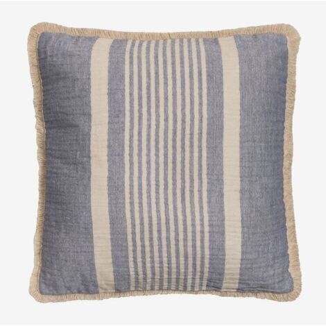 Coussin carré en coton (45x45 cm) Korjen SKLUM Bleu lavande