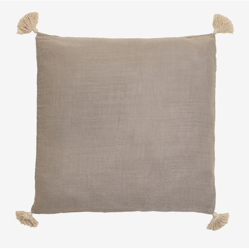 Sklum - Coussin carré en coton (60x60 cm) Sozume Gris Clair