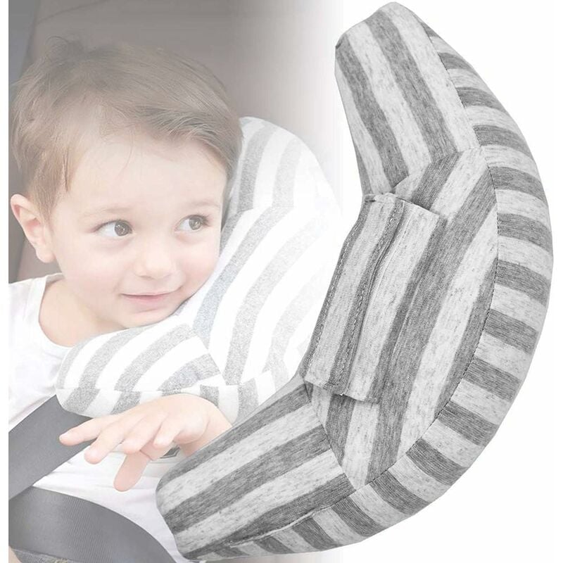 Ahlsen - Coussin Ceinture Securite Enfant, Oreiller de Voiture pour Enfants, Ceinture de Securite Enfant de Voiture Protéger Cou, Coussin Ceinture de