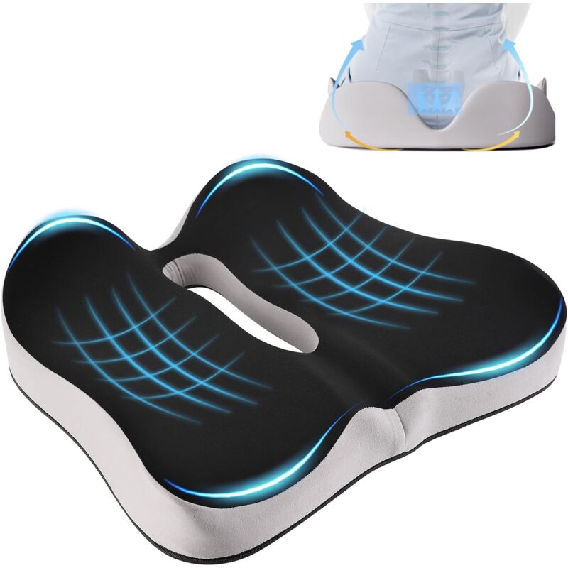 Coussin Chaise Bureau Ergonomique Assise Sciatique Siege Fauteuil Cassé Voiture Kyste Memoire de Forme Hemorroides Gaming Fesses Hemorroidectomie