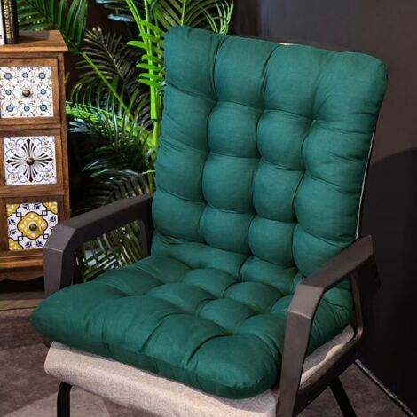 Coussin Chaise Dossier – Mousse Haute Densité Vert Foncé