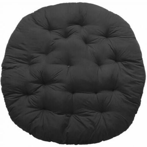 Coussin chaise rond suspendu hamac œuf attaches pivotant matelassé intérieur extérieur noir