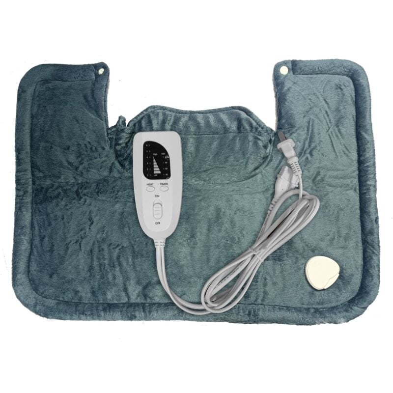 Crea - Coussin chauffant électrique pour épaules et cou, 6 niveaux de chauffage, avec fonction minuterie, peut détendre le dos, les épaules et le cou
