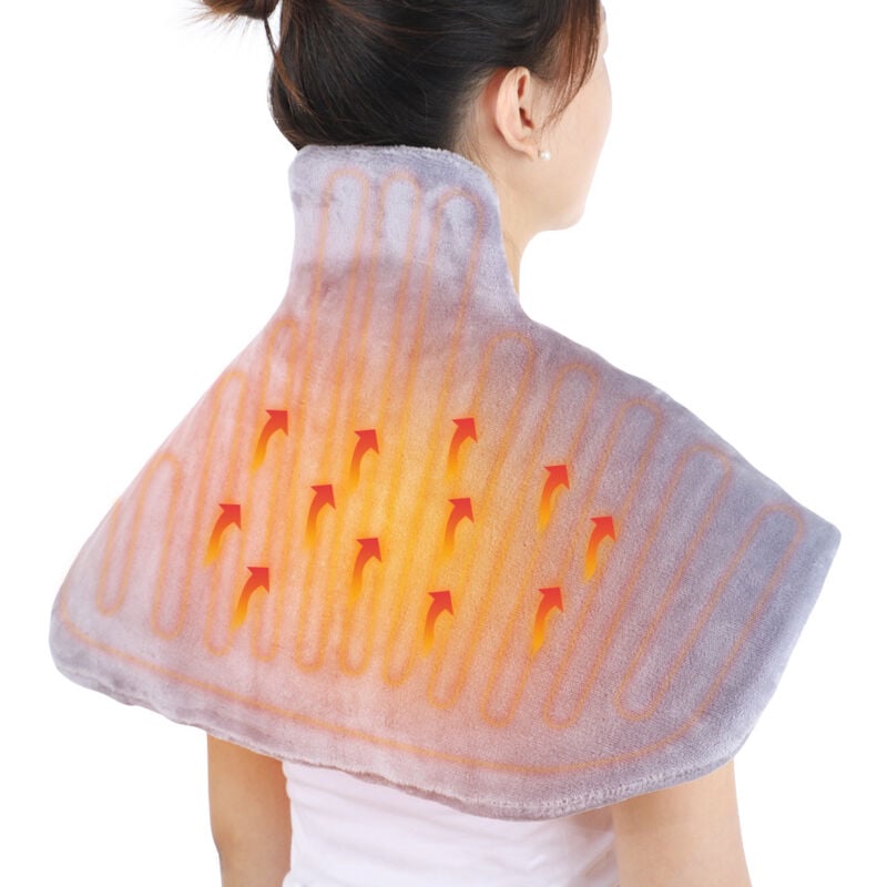 Cyslmuk - Coussin chauffant électrique pour la nuque et les épaules, contrôle de la température Couverture chauffante pour usage domestique