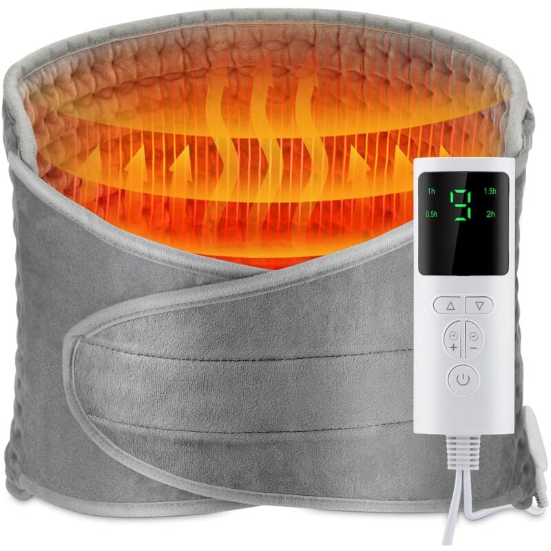 Bleosan - Coussin Chauffant Electrique pour Le Dos Coussin Chauffant Lombaire Ventre Chauffage Rapide 9 Niveaux Chaleur Lavable 30x126cm