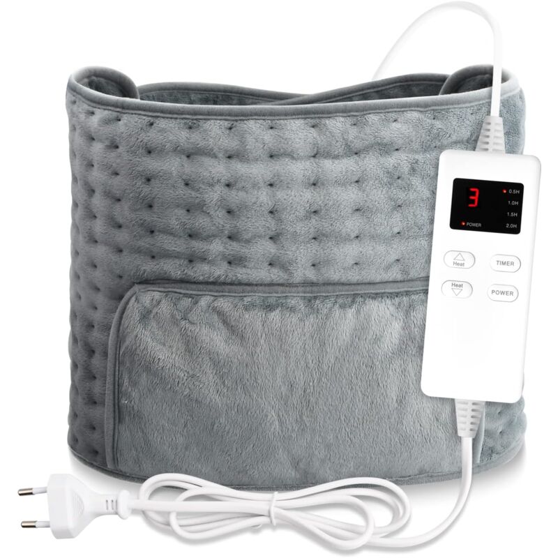 KZQ - Coussin chauffant lombaire, arrêt automatique, chauffage rapide, couverture chauffante avec chauffe - dos, 6 niveaux de chauffage, minuterie